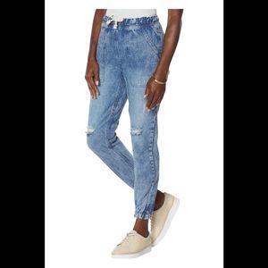 Brittany Humble Women's Pull-On Denim Jean Jogger Pant Indigo - Regular